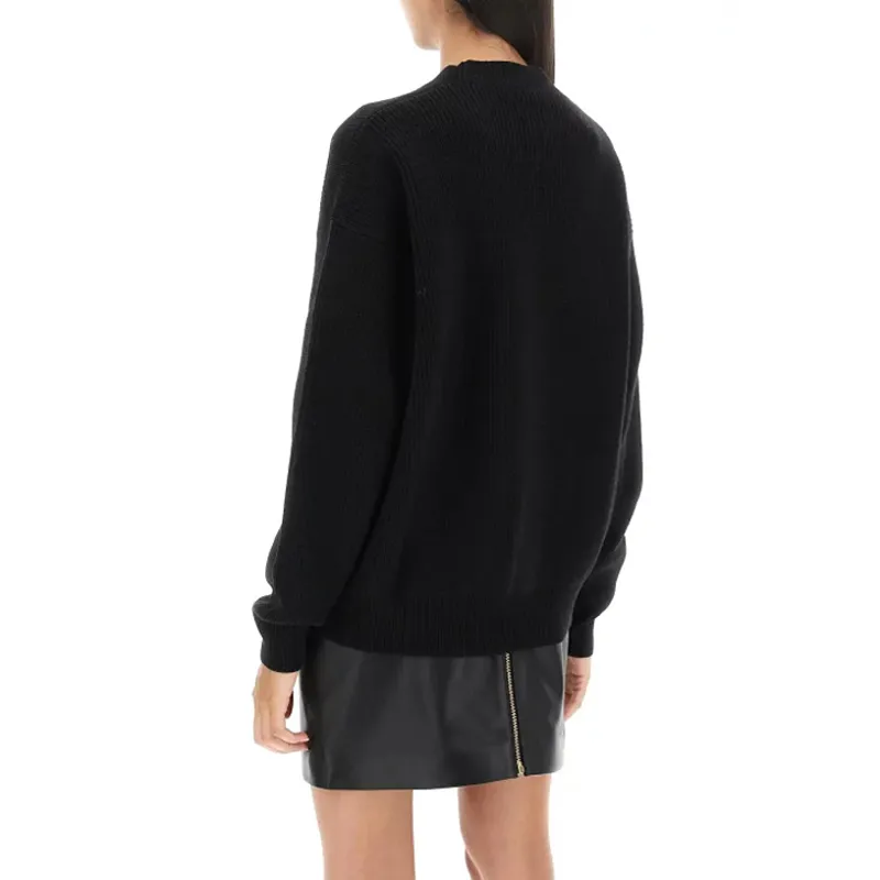 VERSACE Logo Embroidered Crewneck Swearter-1