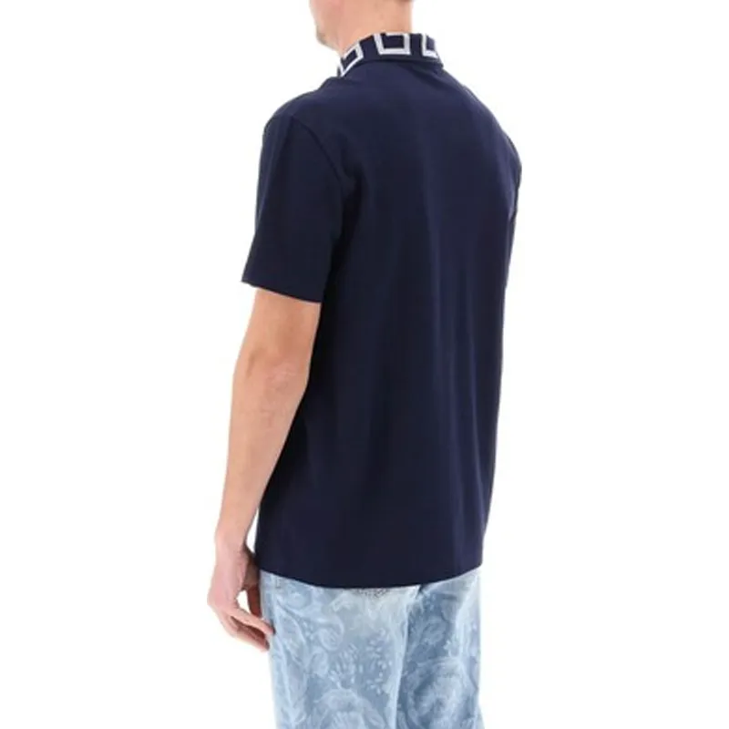 VERSACE Polo Shirt Men's Dark Blue-1
