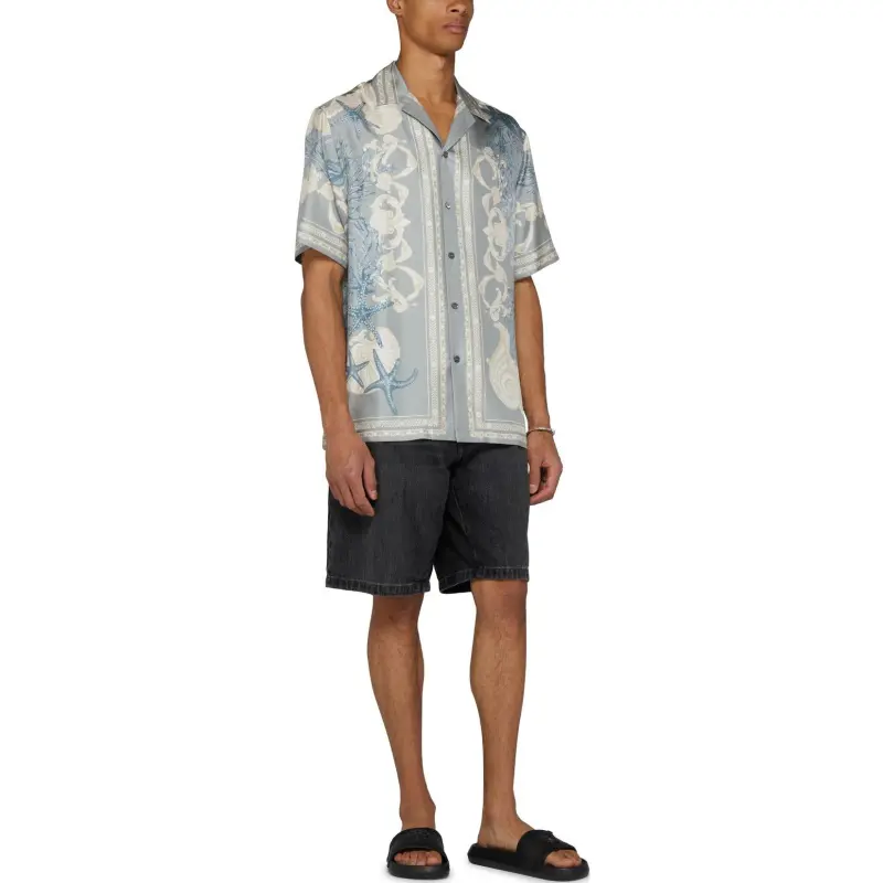 VERSACE Shirts Men Light Blue-4