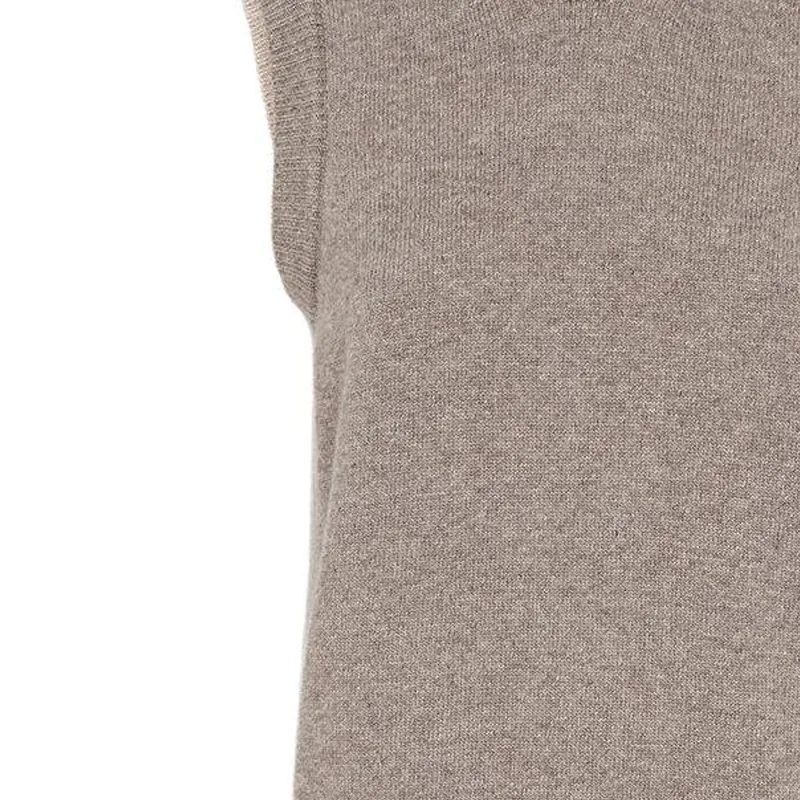 FENDI Logo Intarsia Knit Sleeveless Mini Dress-6