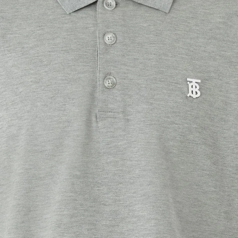 Burberry Polo Shirts Men Light Heather Gray-4