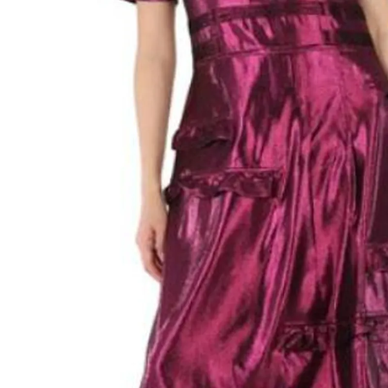 Burberry Short-Sleeved Dresses Women's Red-4