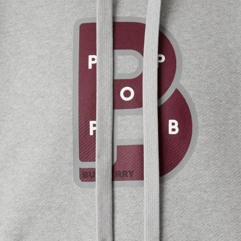 Burberry Letter Graphic Print Cotton Hoodie-4