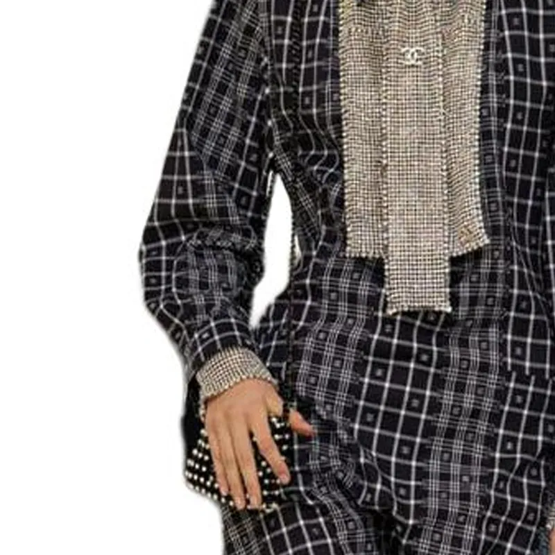 CHANEL 23 New Spring And Summer Arrivals Long-Sleeved Dresses Women's Black-3