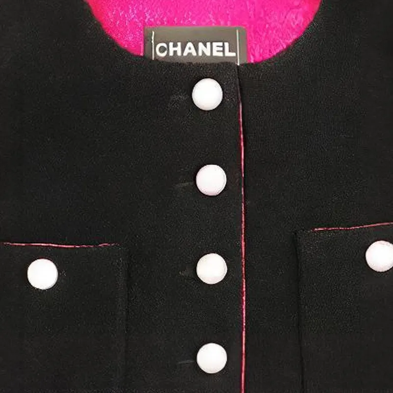CHANEL Cropped Coats Women's Black-4