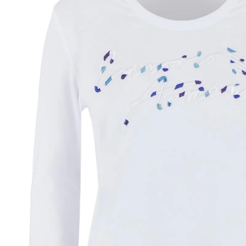 EMPORIO ARMANI Asv Jumper In Supima Jersey With Embossed Signature Logo Embroidery-5
