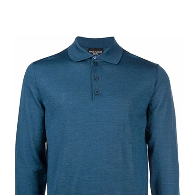 EMPORIO ARMANI Polo Shirts Men Blue-4