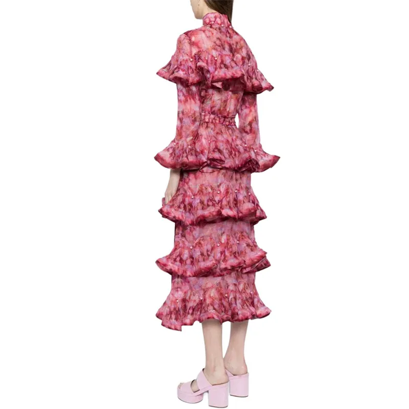 Zimmermann SS24 Long-Sleeved Dresses Women's Bubble Gum Pink-2