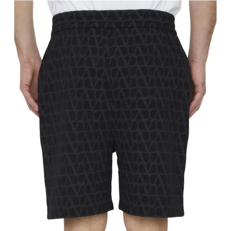 Valentino Casual Shorts Men's Black-1
