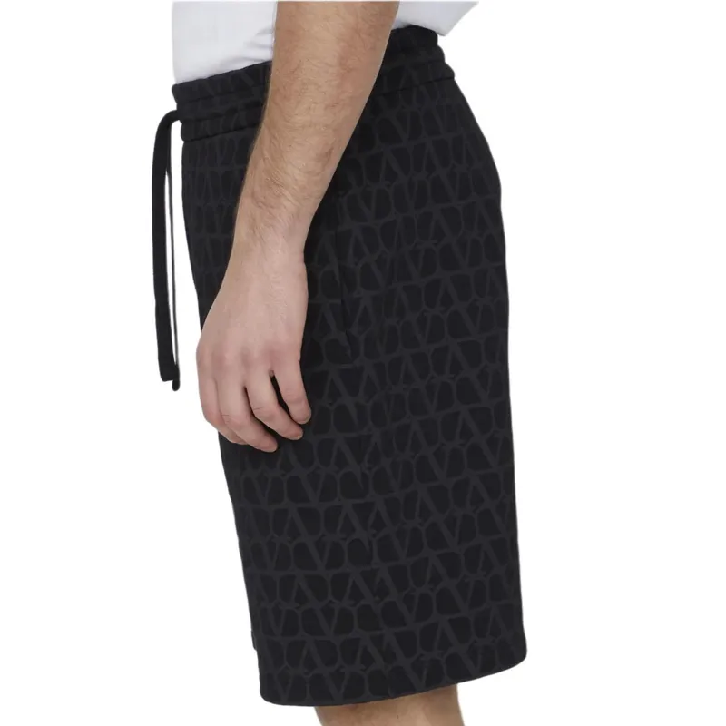 Valentino Casual Shorts Men's Black-2