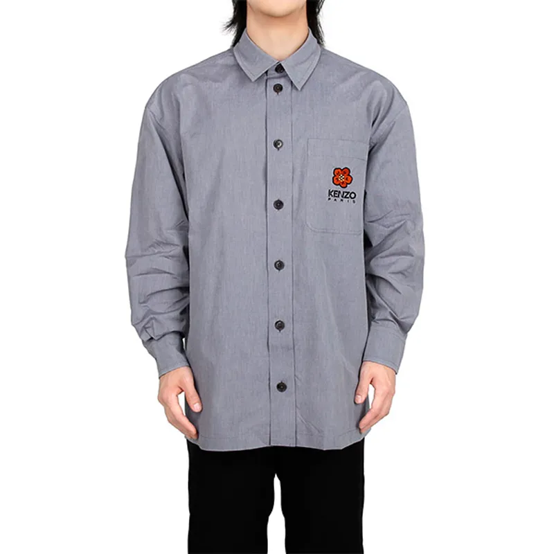 KENZO X Nigo Boke Flower Crest On Pocket Oversized Shirt-2