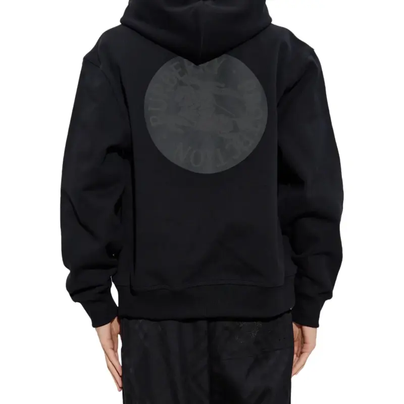 Burberry Ekd Motif Zip Up Drawstring Hoodie-3