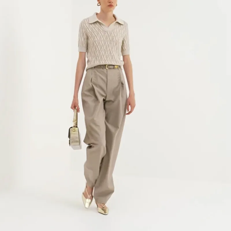 FENDI Logo Detailed Knitted Polo Top-3
