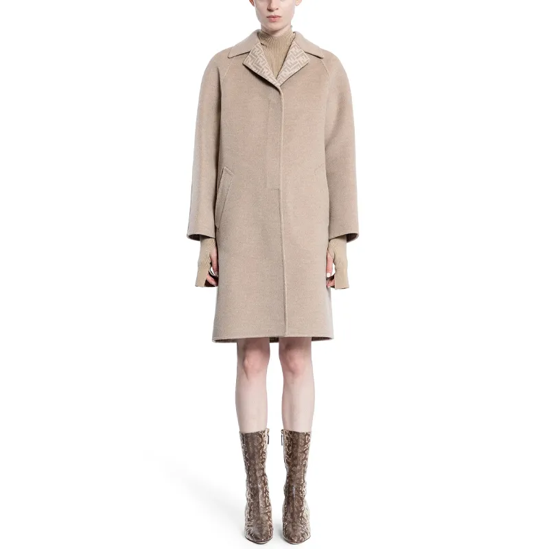 FENDI Long Sleeved Concealed Button Coat-2