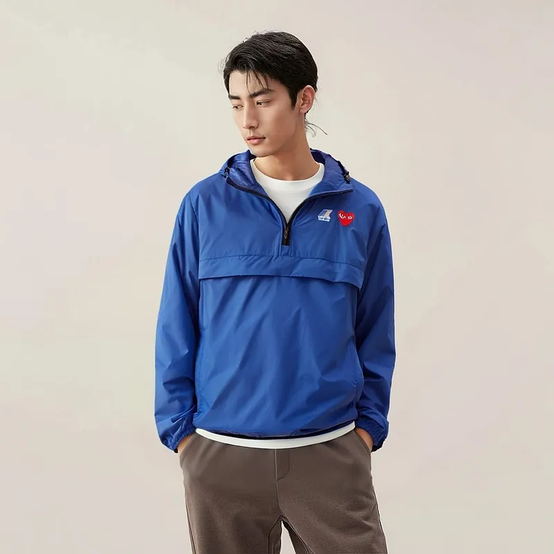 Comme Des Garcons Play X K Way Logos Half Zip Jacket-2