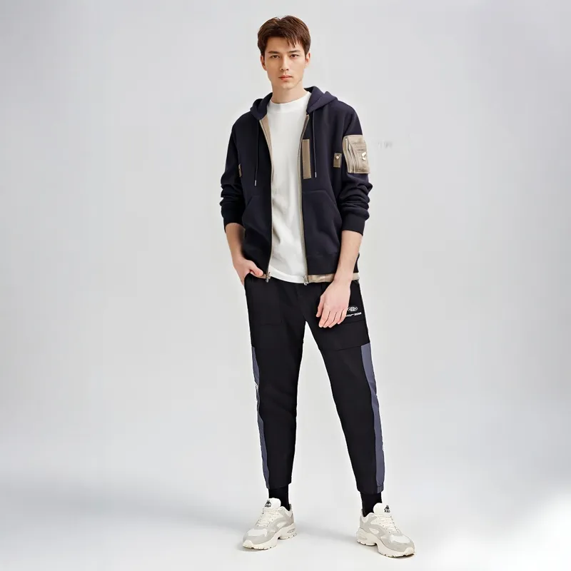 Sacai Layered Zip Up Drawstring Hoodie-3