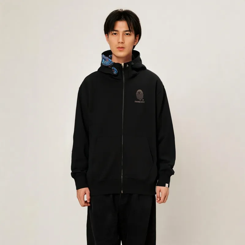 Bape A BATHING APE Tiger And Dragon Relaxed Fit Full Zip Hoodie-3