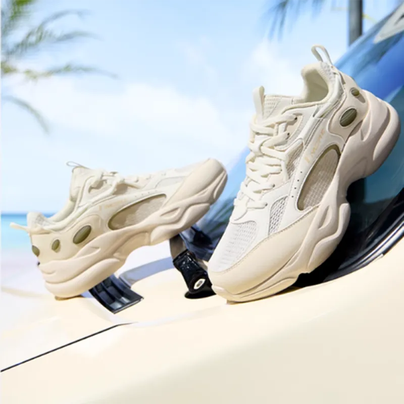 361° Surge 3.0 Breathable Lightweight Height Increasing Low Top Chunky Sneakers Women's Ecru-2