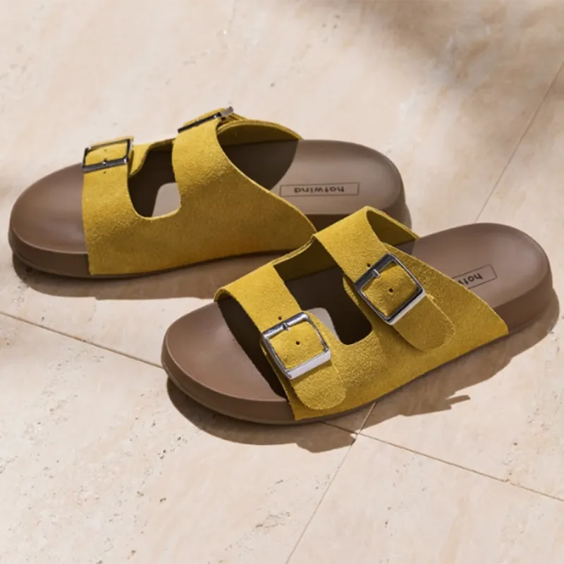 Hotwind Rubber Sole Abrasion Resistant Slide Slippers Women's-7