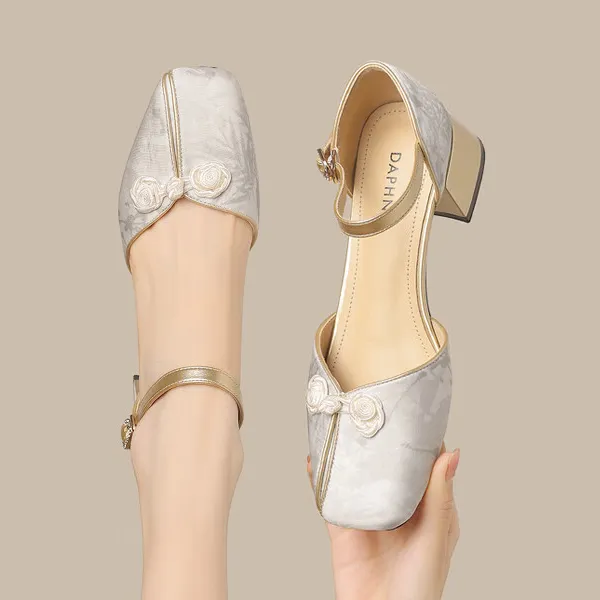 DAPHNE Chunky Heel High Heels 4.5cm Women's-3