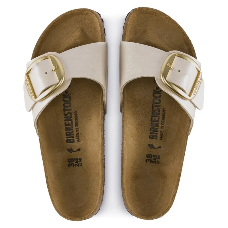 Birkenstock Madrid Big Buckle EVA Abrasion-Resistant Slide Slippers Women's White Regular-3