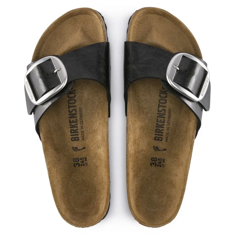 Birkenstock Madrid Big Buckle EVA Abrasion-Resistant Slide Slippers Women's Black Regular-3