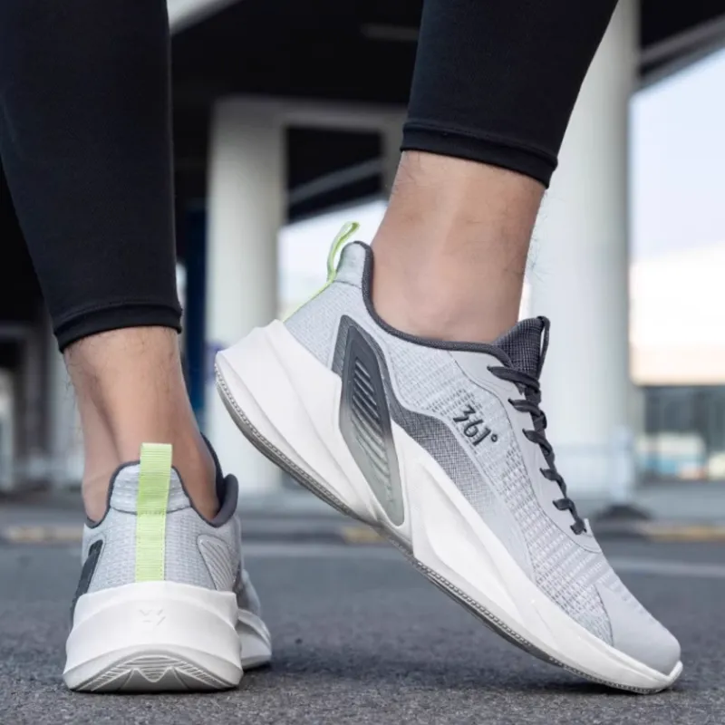 361° Cushioning Anti Slip And Wear Resistant Low Top Casual Training Running Shoes Men's White Black-5