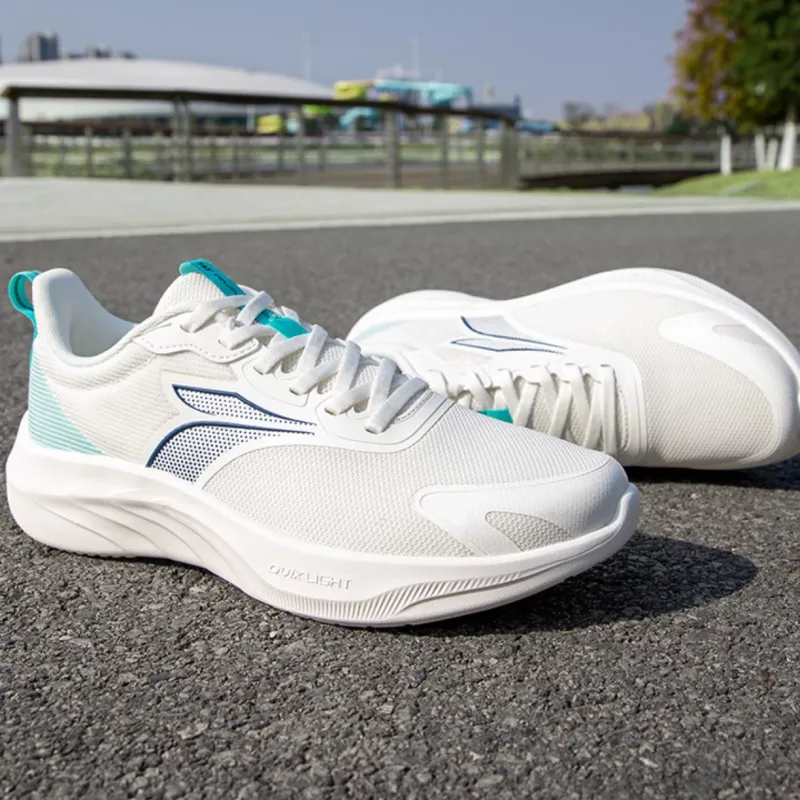 361° Anti-Slip And Wear-Resistant Lightweight Low-Top Casual Sprint Running Shoes Men's White Blue-1