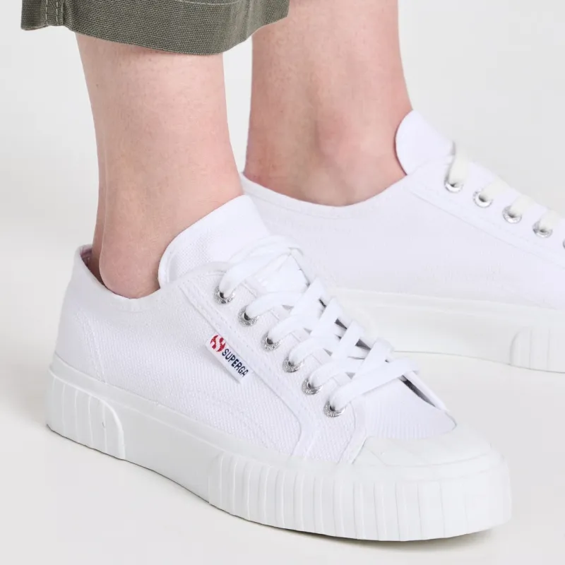 SUPERGA Abrasion Resistant Low Top Canvas Shoes Unisex White-2