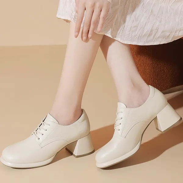 DAPHNE Chunky Heel High Heels 5.5cm Women's-3