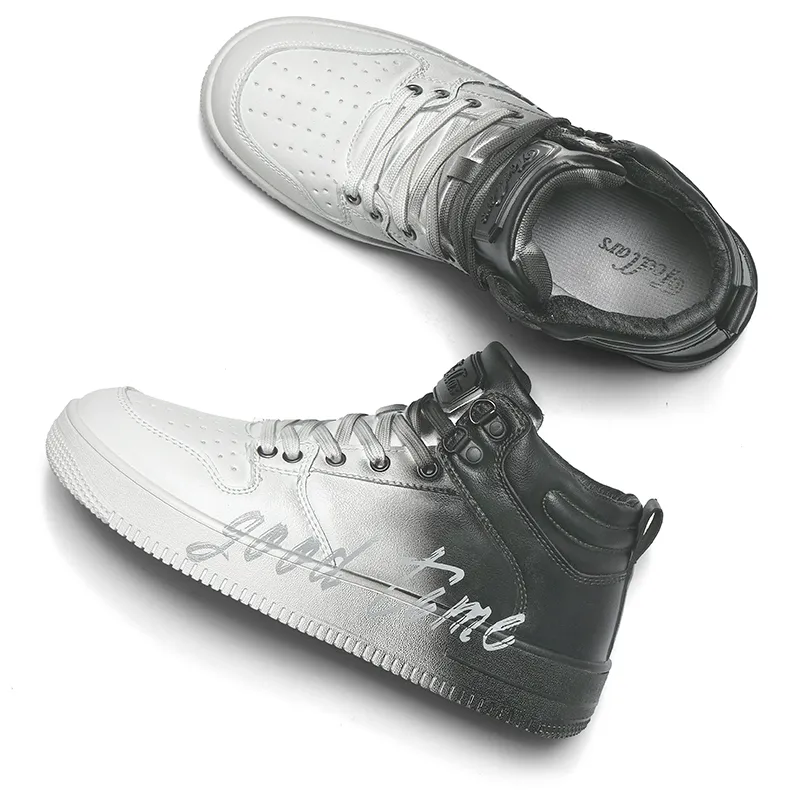 TCELLARS Cushioning Abrasion Resistant Lightweight Height Increasing Mat Low Top Skateboard Shoes Unisex-35