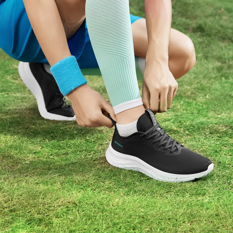 361° Qingsu Cushioning Breathable Low-Top Running Shoes Men's Black-4