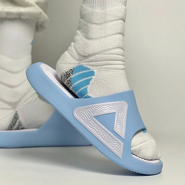 PEAK State Pole Classic Drag Slide Slippers Men's White Blue-5