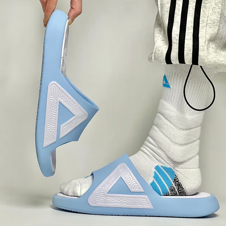PEAK State Pole Classic Drag Slide Slippers Men's White Blue-4