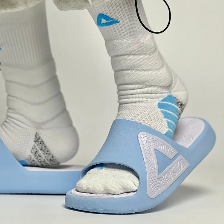 PEAK State Pole Classic Drag Slide Slippers Men's White Blue-1
