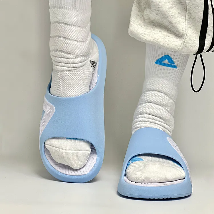 PEAK State Pole Classic Drag Slide Slippers Men's White Blue-7