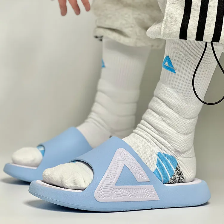 PEAK State Pole Classic Drag Slide Slippers Men's White Blue-6