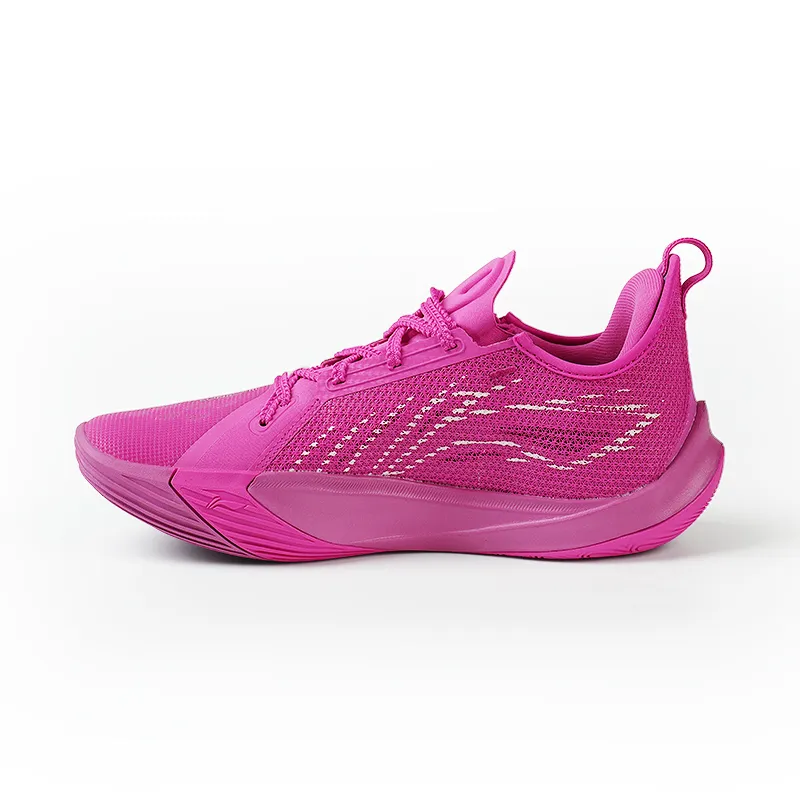 LiNing Shock Absorbers With Slip Resistant And Abrasion Resistant Properties Low Top Basketball Shoes Men's Purple-1