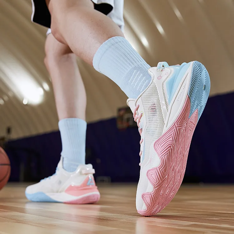 PEAK Taichi Origin 1.0 Slip Resistant And Abrasion Resistant Coverage Low Top Basketball Shoes Men's Blue Pink-7