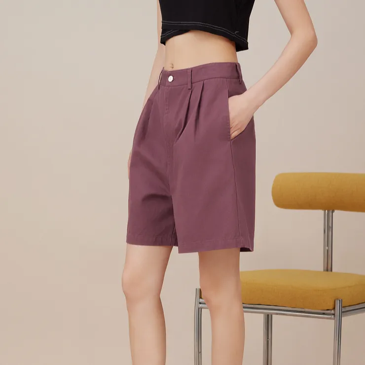 EICHITOO Casual Shorts Women's Pink Purple-3
