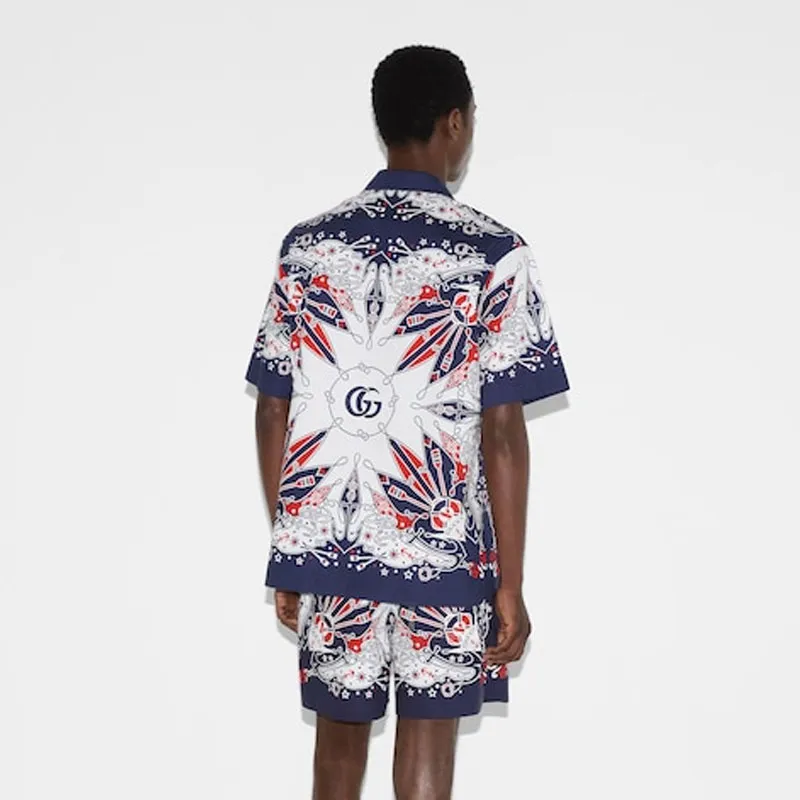 GUCCI Double G Bandana Print Shirt-2