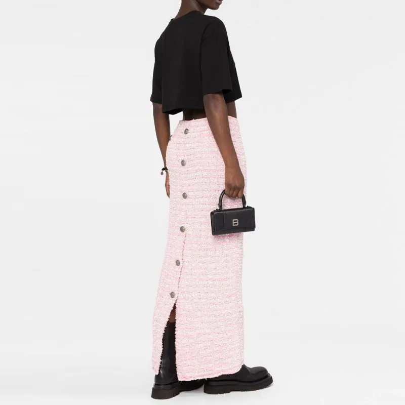 Balenciaga FW22 Casual Long Skirts Women's Pink-2