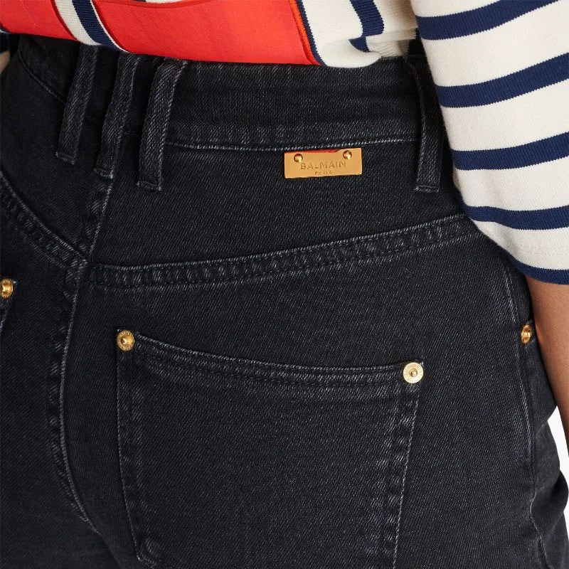 BALMAIN High waist Flared Jeans-7