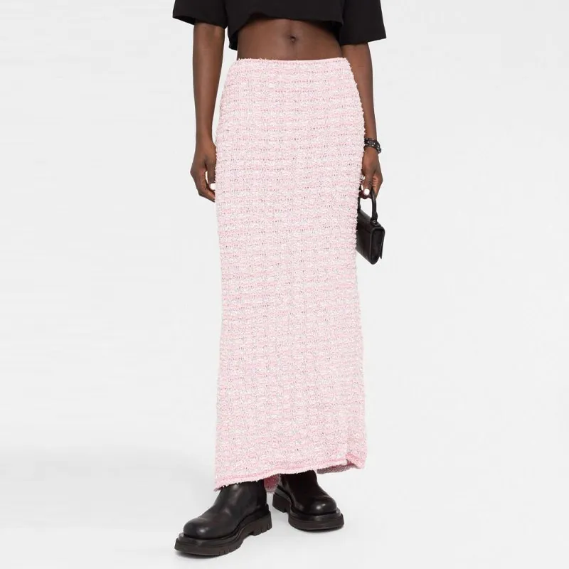 Balenciaga FW22 Casual Long Skirts Women's Pink-4