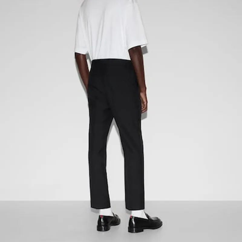 GUCCI Wool Blend Twill Trousers-2