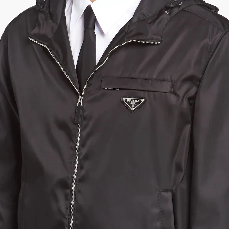 PRADA Re Nylon Hooded Blouson Jacket-5