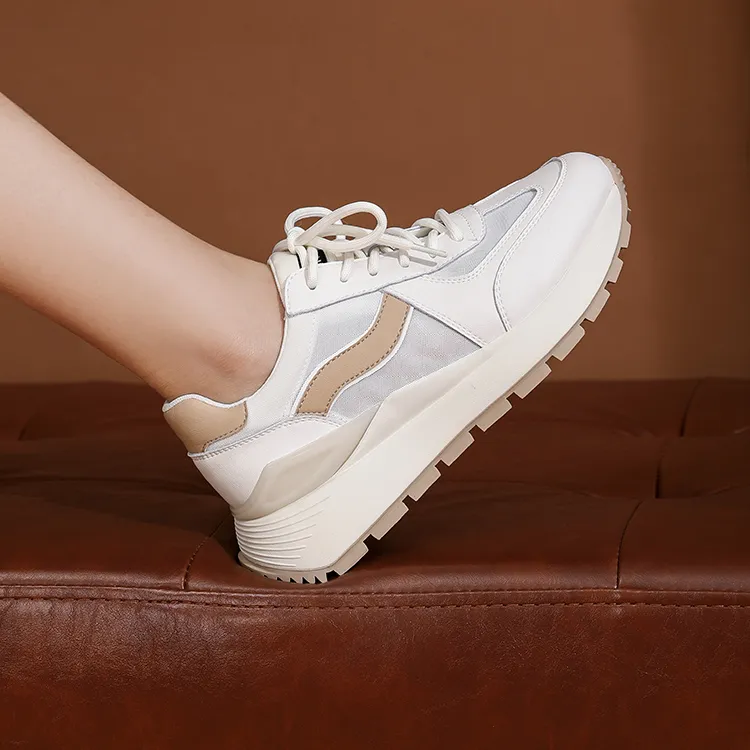 Satchi Low Top Casual Shoes Women's Ecru Apricot-4