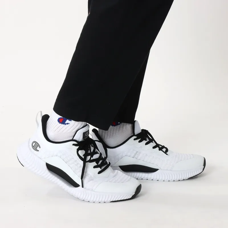 Champion OUTLET Durable Breathable Low-Top Casual Shoes Men's White Black-4