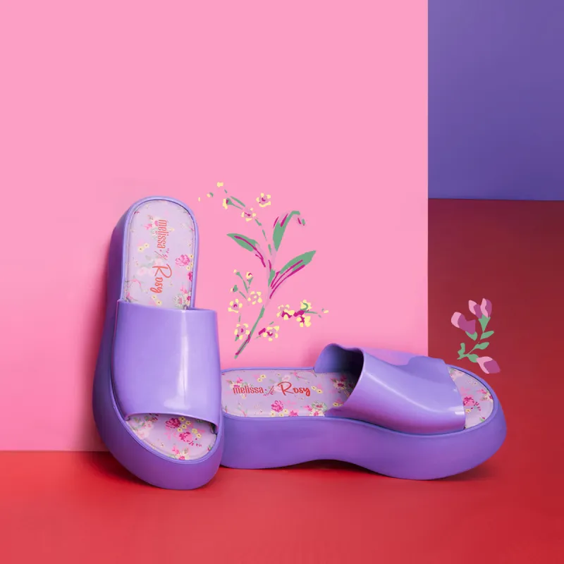 MELISSA Abrasion Resistant Slide Slippers Women's Purple-3