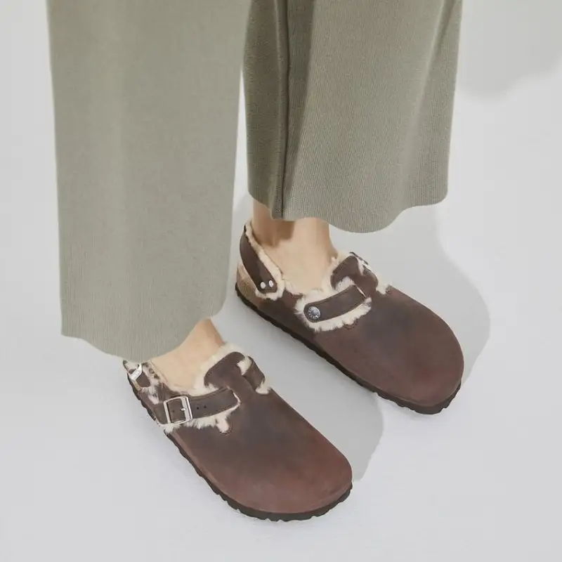 Birkenstock Tokio Shearling Oiled Leather 'Habana' Women's-5